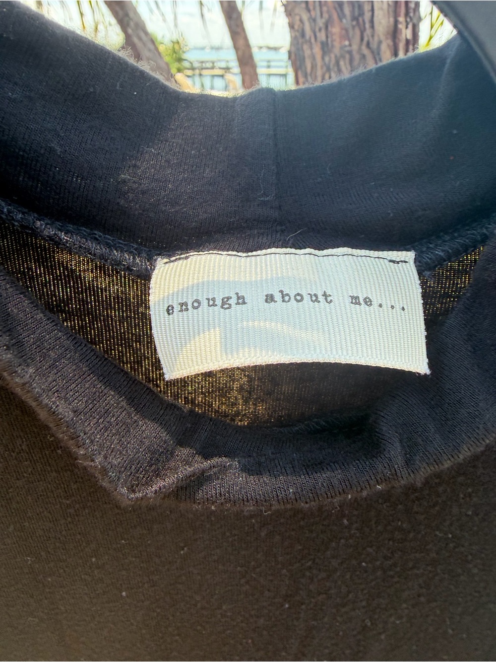 enough about me... Black Sleeveless Mock Neck Mini Dress - Picture 2 of 8